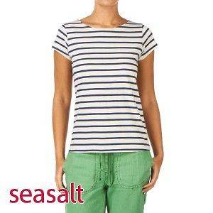 Seasalt Sailor Womens T Shirt   Ecru/French Navy