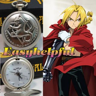   Alchemist Pocket Watch Necklace Ring Edward Elric Anime Cosplay Gift