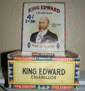 Vintage KING EDWARD Cigar (Cigarillo) Small Box Factory No. 110 