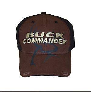 NEW BUCK COMMANDER MENS BROWN AND BLACK TWO TONE HAT CAP DUCK