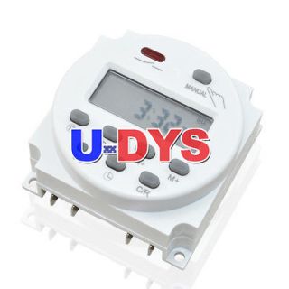 LCD Digital Power Programmable Timer Switch Time Relay DC 12V 16A US