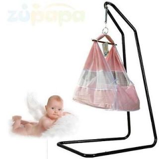 Frame Cotton Soft Mattress Baby Hammock Cradles+Elegan​t Stand 