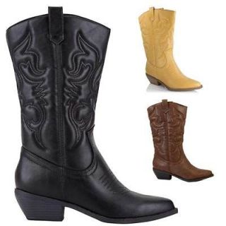 Womens Western Pointy Toe Rodeo Cowgirl Cowboy Boot Fashion Soda 