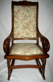 Rocking Chair 36 Antique 1940s? Maple or Cherry Wood ~ Chicago 