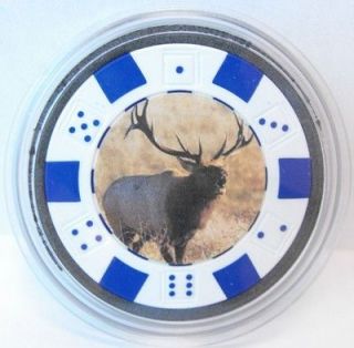 Elk in the wild POKER CHIP CARD GUARD