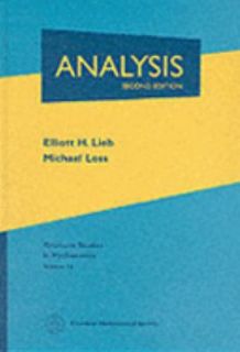 Analysis Vol. 14 by Michael Loss and Elliott H. Lieb 2001, Hardcover 
