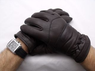MENS NEW BROWN SOFT LEATHER DRIVING BIKERS OR GENERAL USE GLOVES