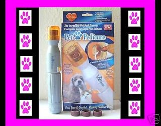 Peticure Pedicure Cat Dog Nail Trimmer Free Ship Emery