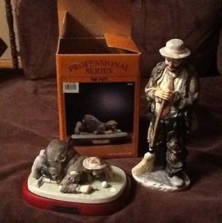 Lot Of 2 Emmett Kelly, Jr. Figurines. The Putt And Numbered 7050 