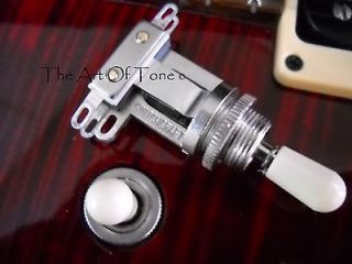 Switchcraft SHORT Straight 3 way Toggle Switch (White Switch Tip 
