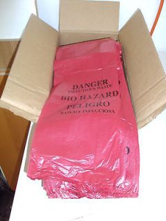 10 Gallon Biohazard Bags regulation Red 250/case
