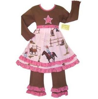 Girls Boutique Child 7/8 Cowgirl & Horse Dress Clothing