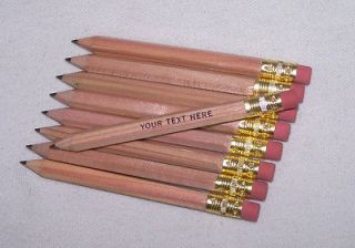 96 Natural Finish Personalized Golf Pencils with Erasers