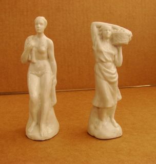 Russian Soviet pair porcelain figurine woman propaganda 1930s y