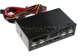   Multi function Media Dashboard Panel Card Reader 8 USB2.0 SATA eSATA
