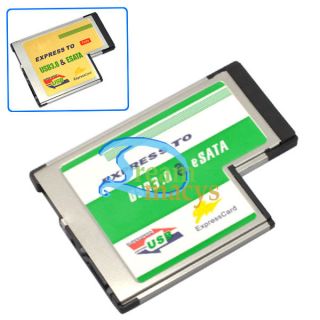 Hidden USB 3.0 + eSATA 2.0 Combo to Express Card ExpressCard 54 54mm 