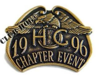1996 H.O.G. Chapter Event Rally Vest Jacket Pin Harley Owners Group 