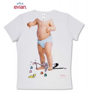 evian® Polly Bean limited edition Toe Nails Live young baby T shirt