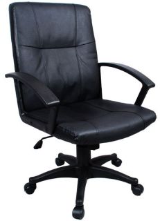 black leather office chair in Chairs