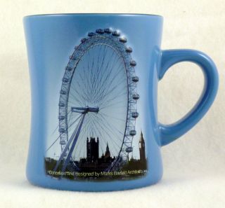 London Eye Wheel Ceramic Mug Coffee Tea Raised Relief design Skyline 