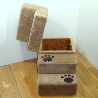 24 tall Dog steps.Cat steps. With storage. Wooden and real carpet 