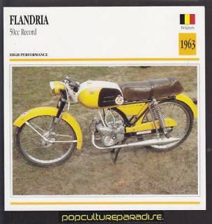1963 FLANDRIA 50cc Record Belgium MOTORCYCLE ATLAS CARD