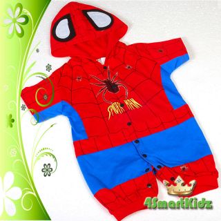   OFFER: Spiderman Hero Baby Fancy Party Costumes Outfit Size 2 #014