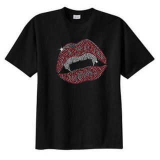 Rhinestone VAMPIRE FANGS Twilight True Blood NEW T Shirt S M L XL 2X 