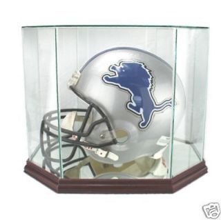 Glass Football Helmet Display Case New UV NFL NCAA