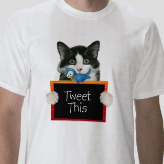 CRAZY FELIX the Cat Twitter T Shirt   Tweet This   Size Large  