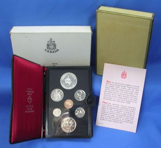 1975 Double Dollar Canadian Prestige Set CANADA Silver $1 Original 