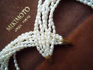 MIKIMOTO PEARL X8 LINE WITH SOLID GOLD NECKLACE