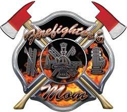 Firefighters Mom Inferno Maltese Cross Decal FF121