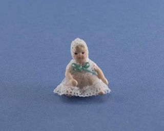 Dollhouse Miniature Pretty Porcelain Baby Doll #WCPD128