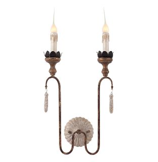 Pair Joni Two Light Shabby French Simple Wall Sconces