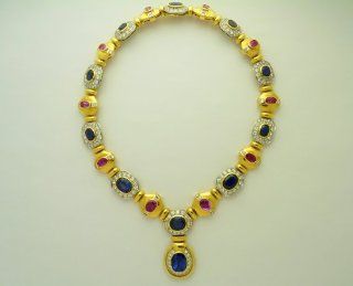   and Pink Sapphire and Diamond BULGARI Necklace Jewelry 