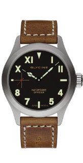 Glycine Incursore Officers Manual Black Dial on Strap: Watches 