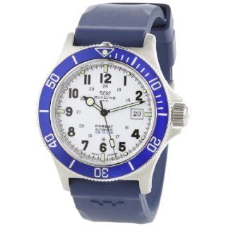 Glycine Combat Sub Automatic White Dial on Rubber Strap Watches 