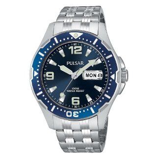 Pulsar Mens PXN107 Sport Silver Tone Stainless Steel Watch: Watches 