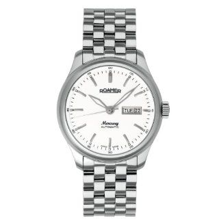   Automatic White Dial Day and Date Steel Watch Watches 