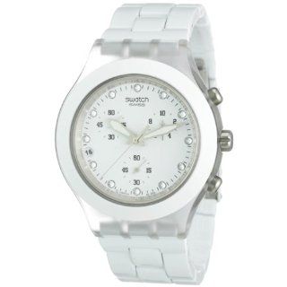   Quartz Chronograph Date Plastic White Dial Watch: Watches: 