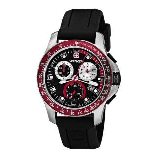   Field Chrono Red and Black Rubber Strap Watch: Watches: 