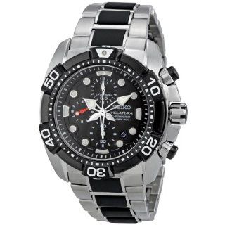Seiko Mens SNDA59 Black Dial Velatura Watch Watches 