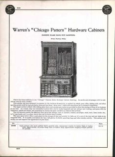   Warrens Chicago Pattern Hardware Store Gun Rifle Display Cabinet Bolt