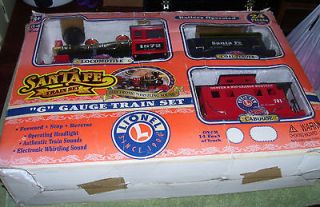 Lionel Battery Operated Santa Fe Train Set G Scale 24 Piece Set
