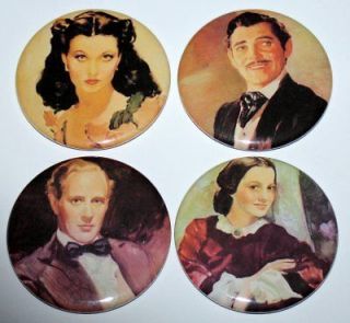   THE WIND Vintage Movie Program Art Magnets Clark Gable Vivien Leigh