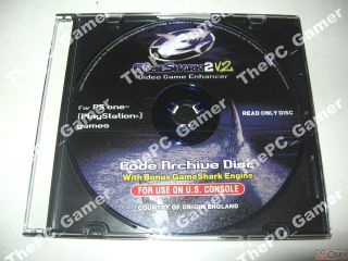   Version 2 V2 Game Enhancer Playstation PS1 Code Archive Disc