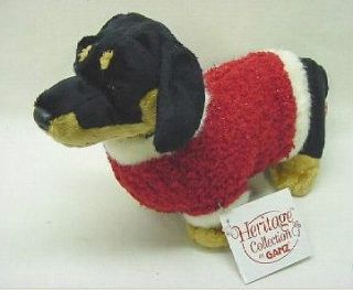   Dachshund Black Tan Plush Dog Heritage Collection by GANZ Oscar Puppy