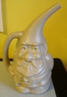 New Garden Gnome, Tan Stone Brown, Plastic Watering Can, Large, 1 1/2 