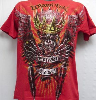 NEW MIAMI INK FOREVER STAINED TEE SHIRT SIZE SMALL MENS 100% COTTON